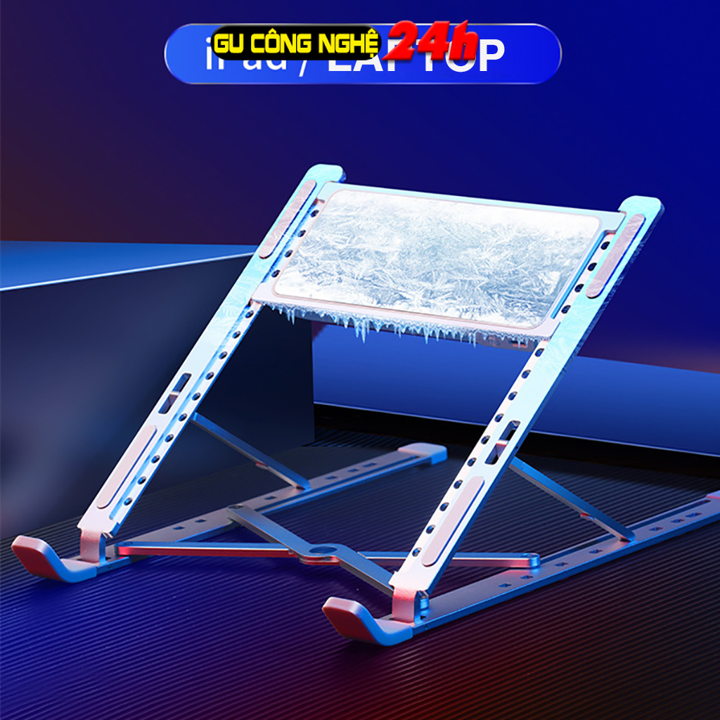 Giá đỡ laptop nhôm tản nhiệt, Hỗ Trợ Tản Nhiệt, Chống Trơn Trượt Tiện Lợi Dành Cho Máy Tính, Ipad 10-18inch Hàng Chính Hãng