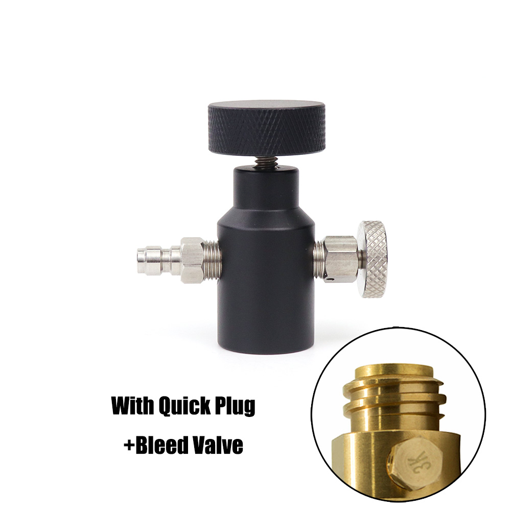 【Top-Rated Product】 Soda Water Stream Co2 Cylinder Blue Refill Adapter On/off Aadaptor With Bleed Valve Gauge Quick Plug.