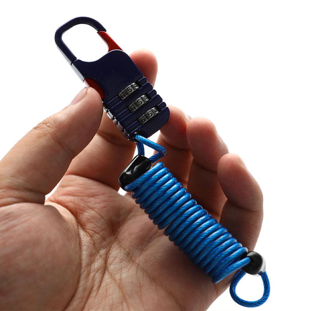 SWALLOWED Mini Metal Safety Accessories Cable Bicycle Accessories Cable Lock Bicycle Lock Security Lock Cable Lock Helmet Lock