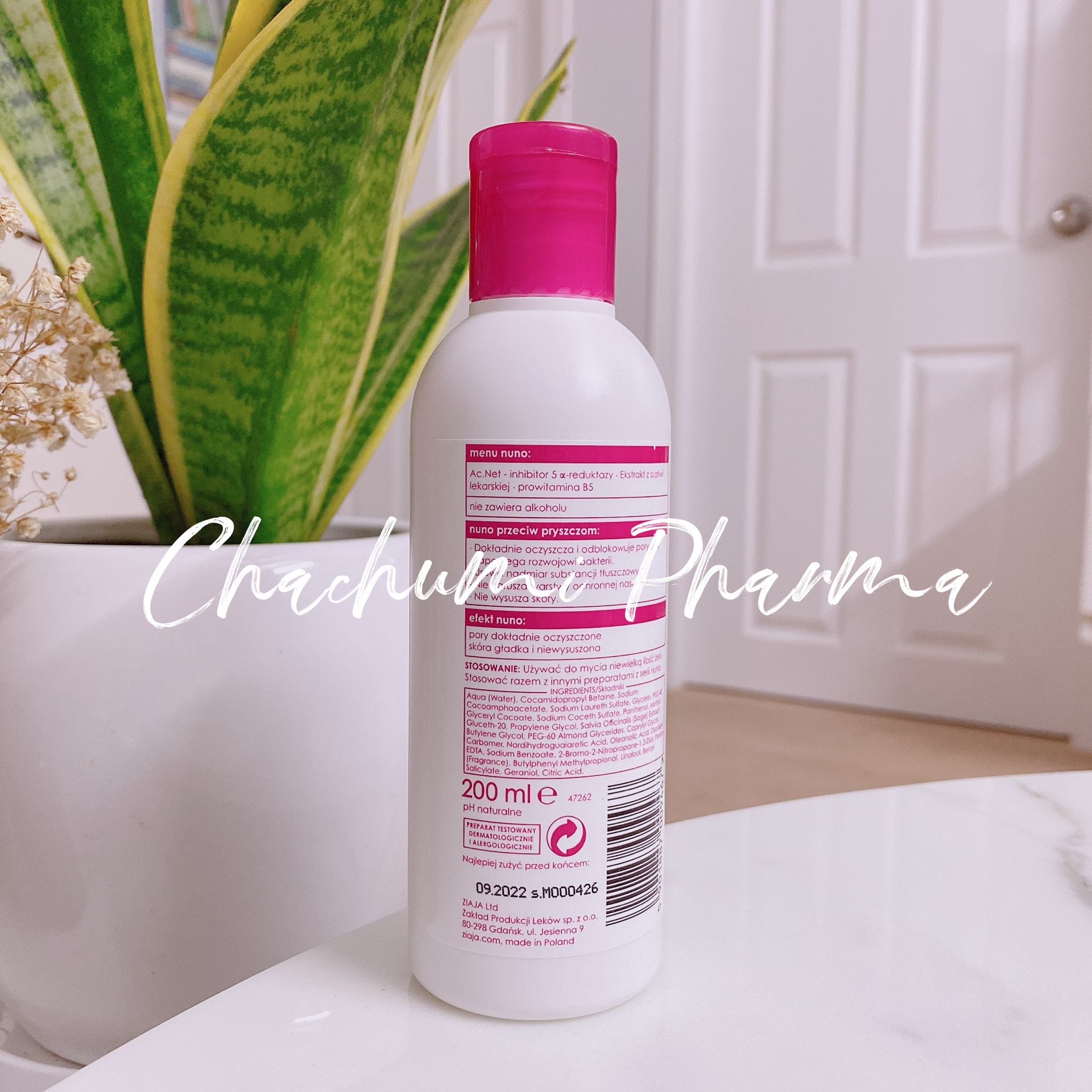 [TPHCM] Sữa rửa mặt cho da dầu mụn ZIAJA NUNO 200ml