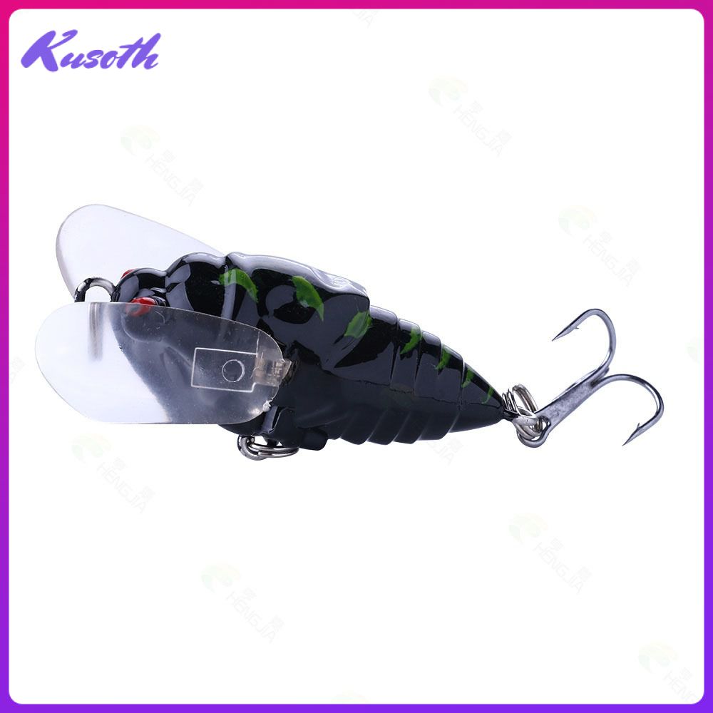 Kusoth 【Limited Discount】Floating Water Insect 4CM-6G Luya Bait Freshwater  Cicadas Bionic Fake Bait Fishing Gear Bait