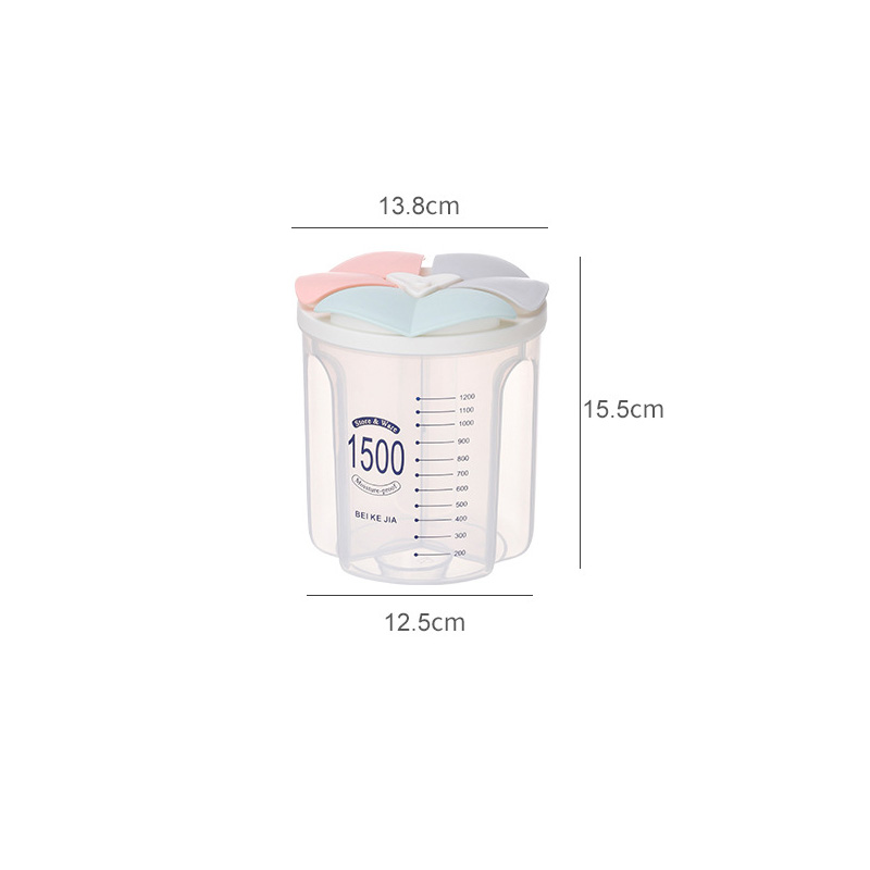 Trong suốt và kín khít Jar lưu trữ nhà bếp Hộp đựng có nắp lưu trữ dùng cho thực phẩm Jar chai nhựa Jar