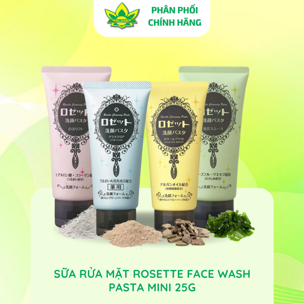 [Hàng chính hãng] Sữa Rửa Mặt Rosette Bùn Khoáng Mini 25g
