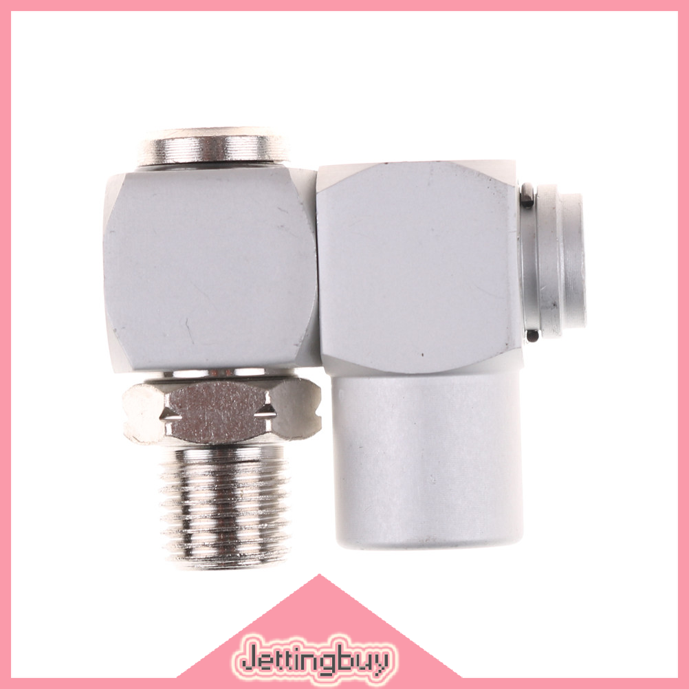 Jettingbuy 360 Swivel Air Line Connector 1/4″ BSP Pneumatic Fitting Screw Joint Adjustable