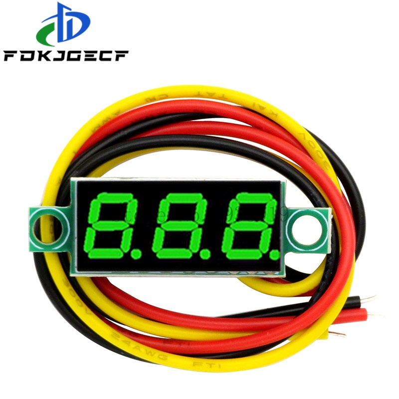 0.28 inch DC 0-100V 3-Wire Mini Đo vôn kế Vôn kế Màn hình LED Bảng điều khiển kỹ thuật số vôn kế đồng hồ dò công cụ GIÁM SÁT MẠCH tích hợp