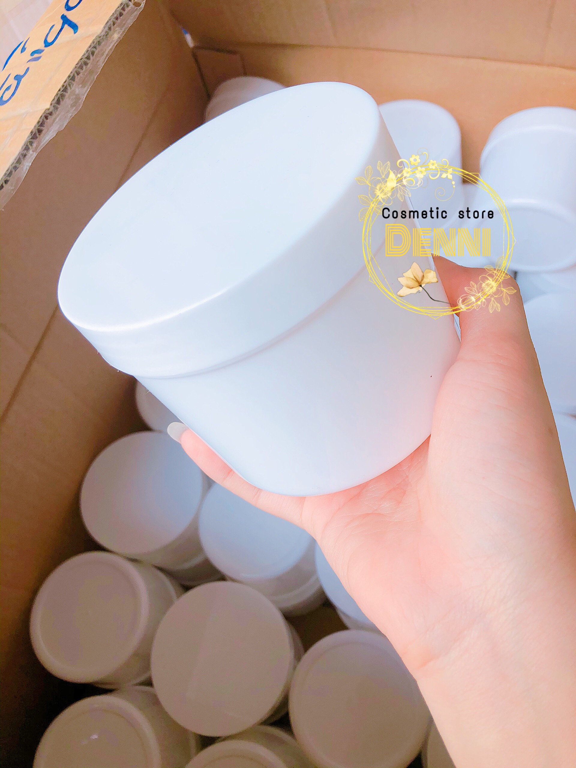 Hủ đựng kem body 500g nhiều màu - hủ nhựa đựng kem body 500g loại dày xịn - mỹ phẩm Denni