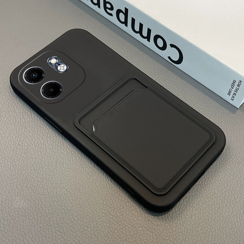 Phone case infinix Smart 9 Case Soft Card Holder Slot Silicone Wallet Back cover infinix Smart9.