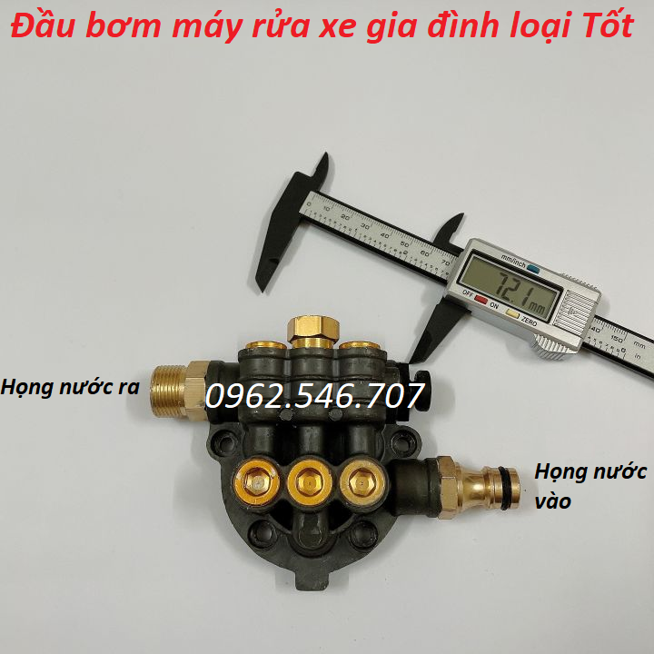 Đầu bơm máy rửa xe mini- Đầu máy bơm áp lực ( Loại Tốt )