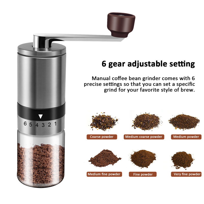 Dropship Manual Coffee Grinder; Ceramic Burr Coffee Bean Grinder