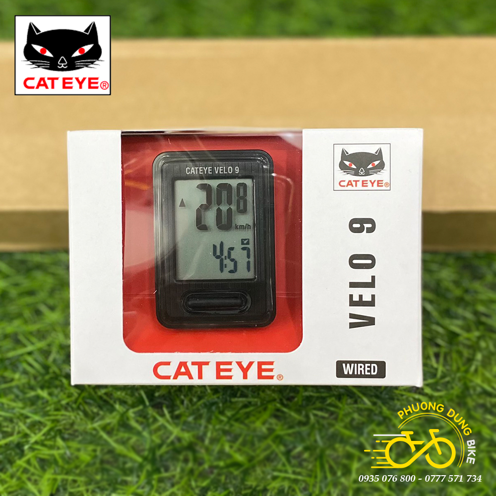 Đồng hồ đo tốc độ xe đạp có dây CATEYE VELO 9 CC-VL820
