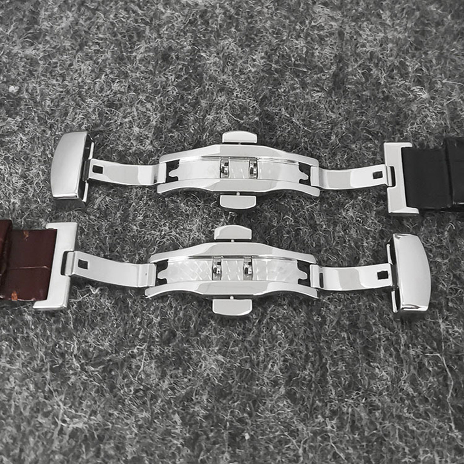 39mm đáy trong suốt xem trường hợp + Bướm Đôi Clasp Dây da thay thế cho đồng hồ phụ kiện cho nh35/nh36 phong trào