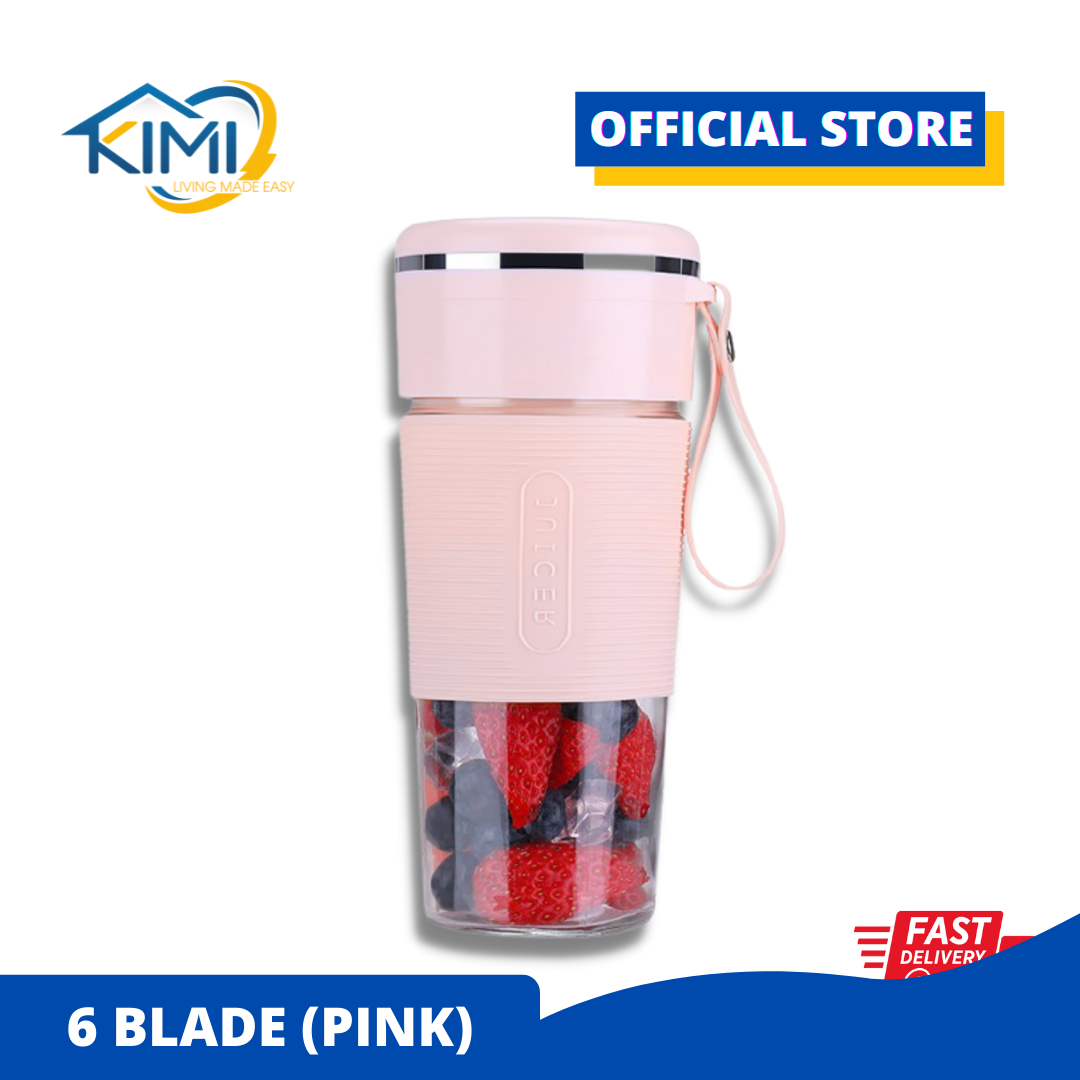 Kimi 6 blade protable fruit blender fruit juice blender bottle juice bottle smoothie blender ice