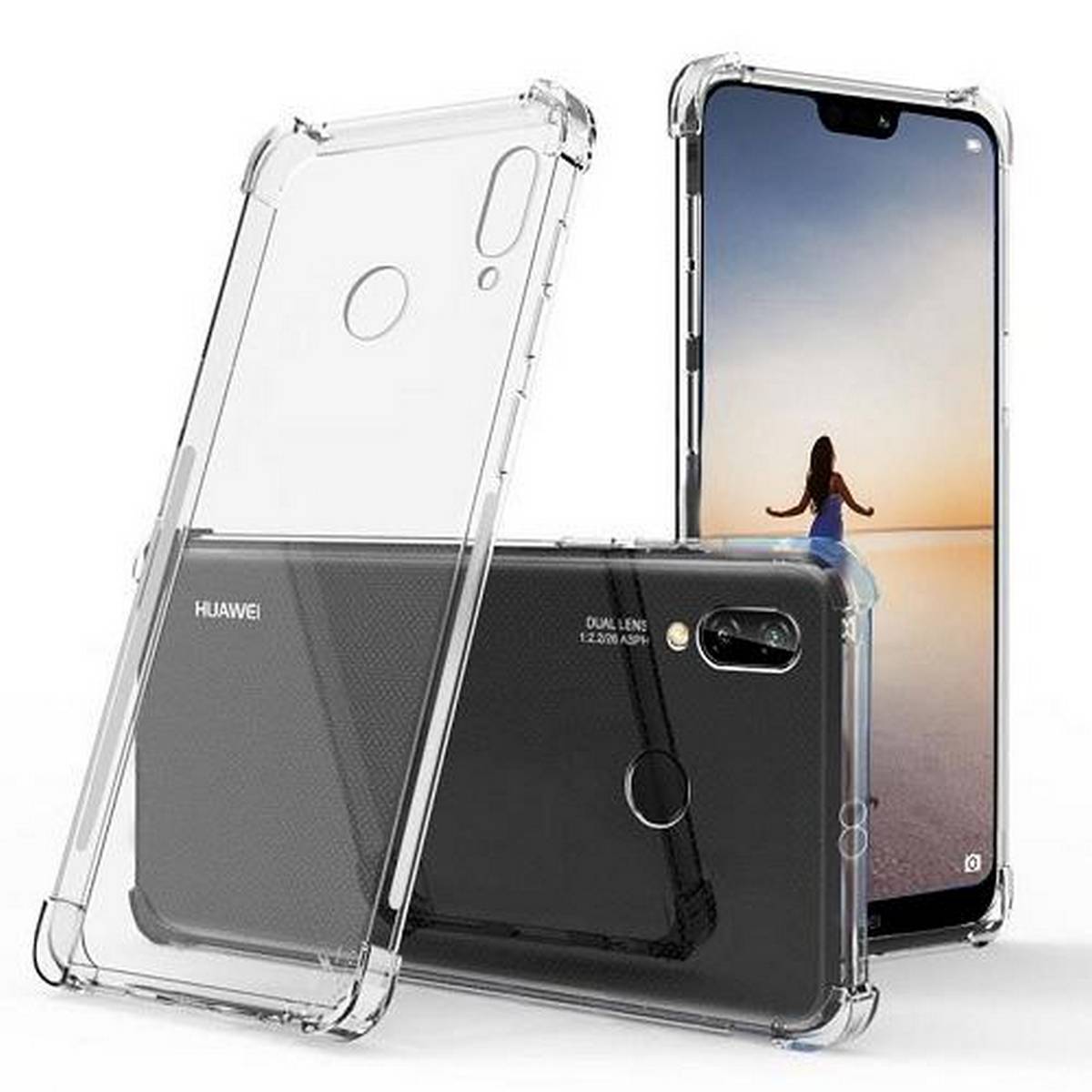 Huawei P20 Lite Back Cover Transparent Soft Silicone Crystal Clear Case For Huawei P20 Lite