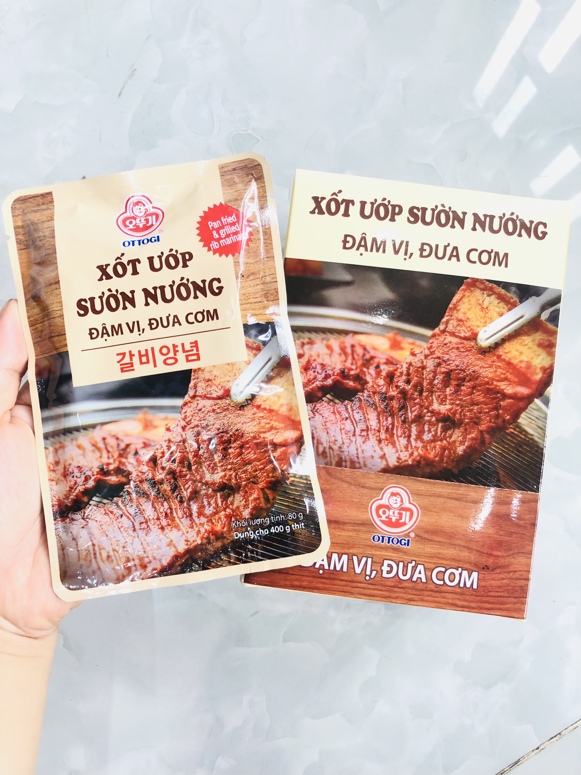 xốt ướp sườn nướng  ottogi túi 80g