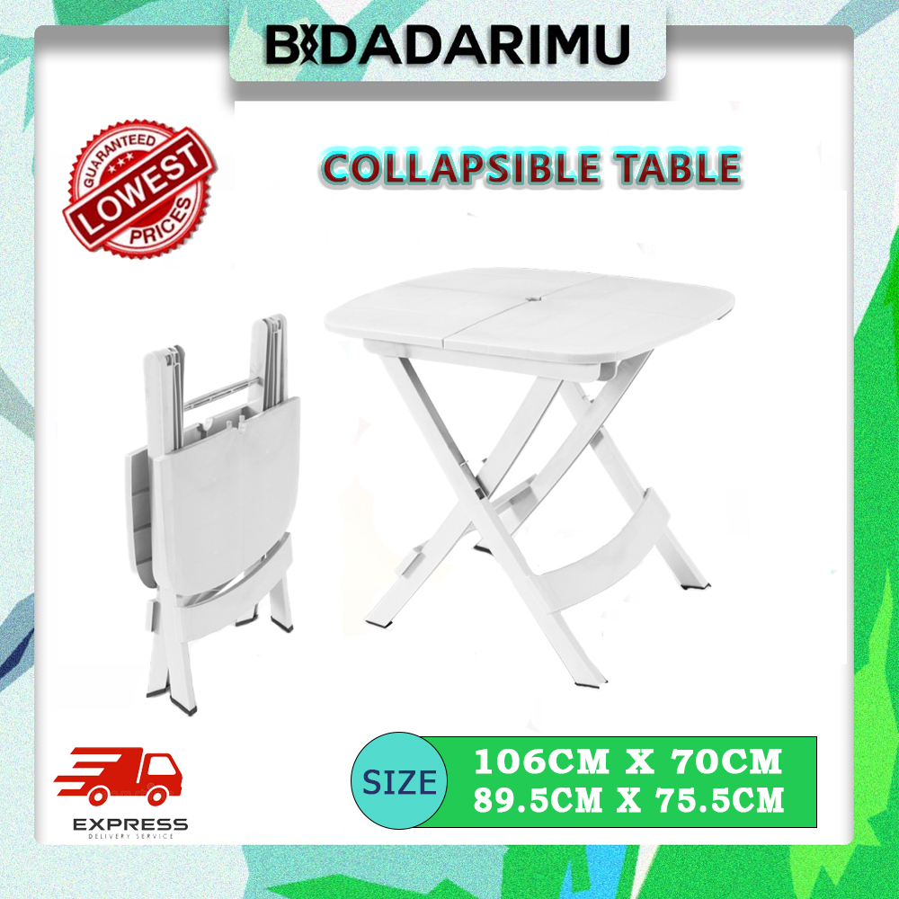 Collapsible Round Table with Premium Quality Plastic Material (Duo