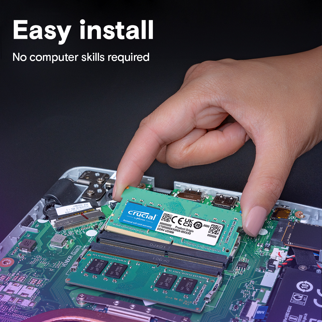 Crucial 16GB DDR4 3200MHz CL22 1.2V Non-ECC SODIMM Notebook Memory