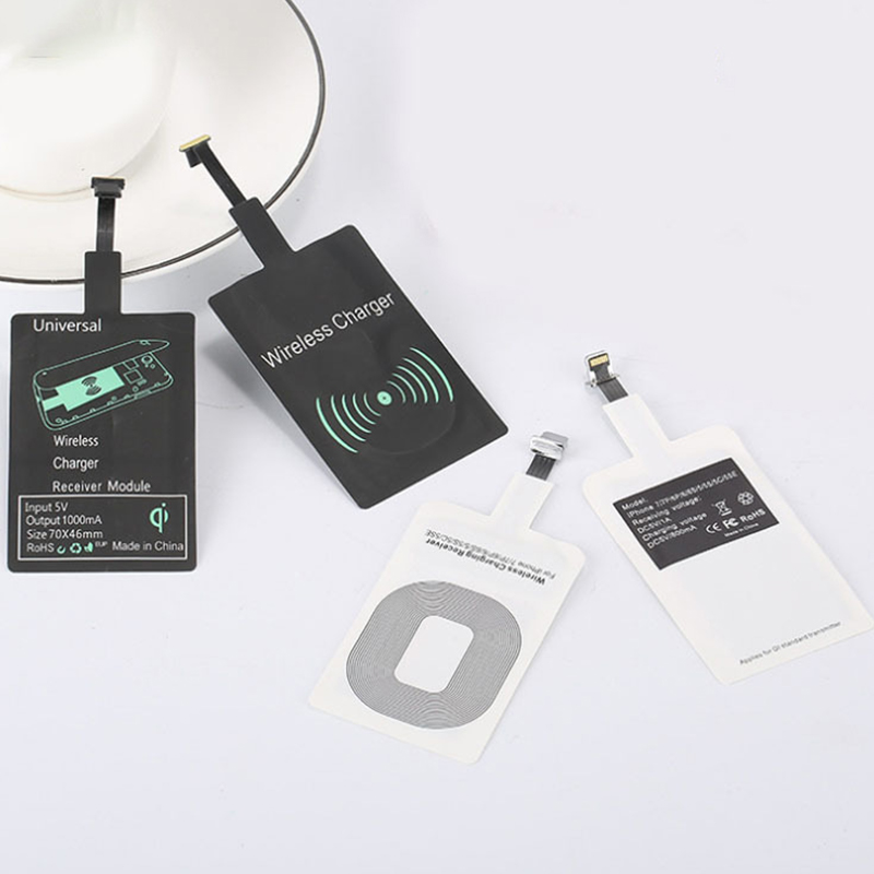 Lightweight Qi Wireless Charging Receiver For Android Apple Phone Universal Micro USB Type C Fast Charger Adapter. 