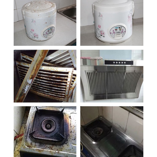 Combo Tẩy dầu mỡ và tẩy cặn canxi 500ml HiKit siêu sạch
