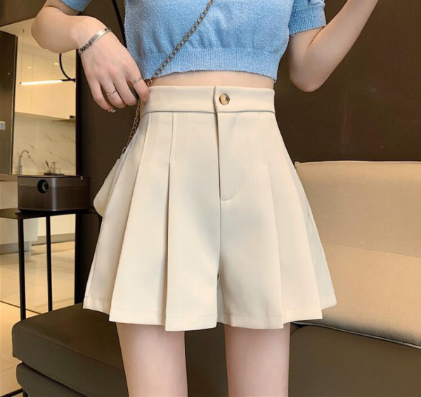Quần short nữ quần đùi nữ xếp ly dáng xòe ống rộng lưng cao tôn dáng nữ tính trẻ trung NHẬT LINH - Q623