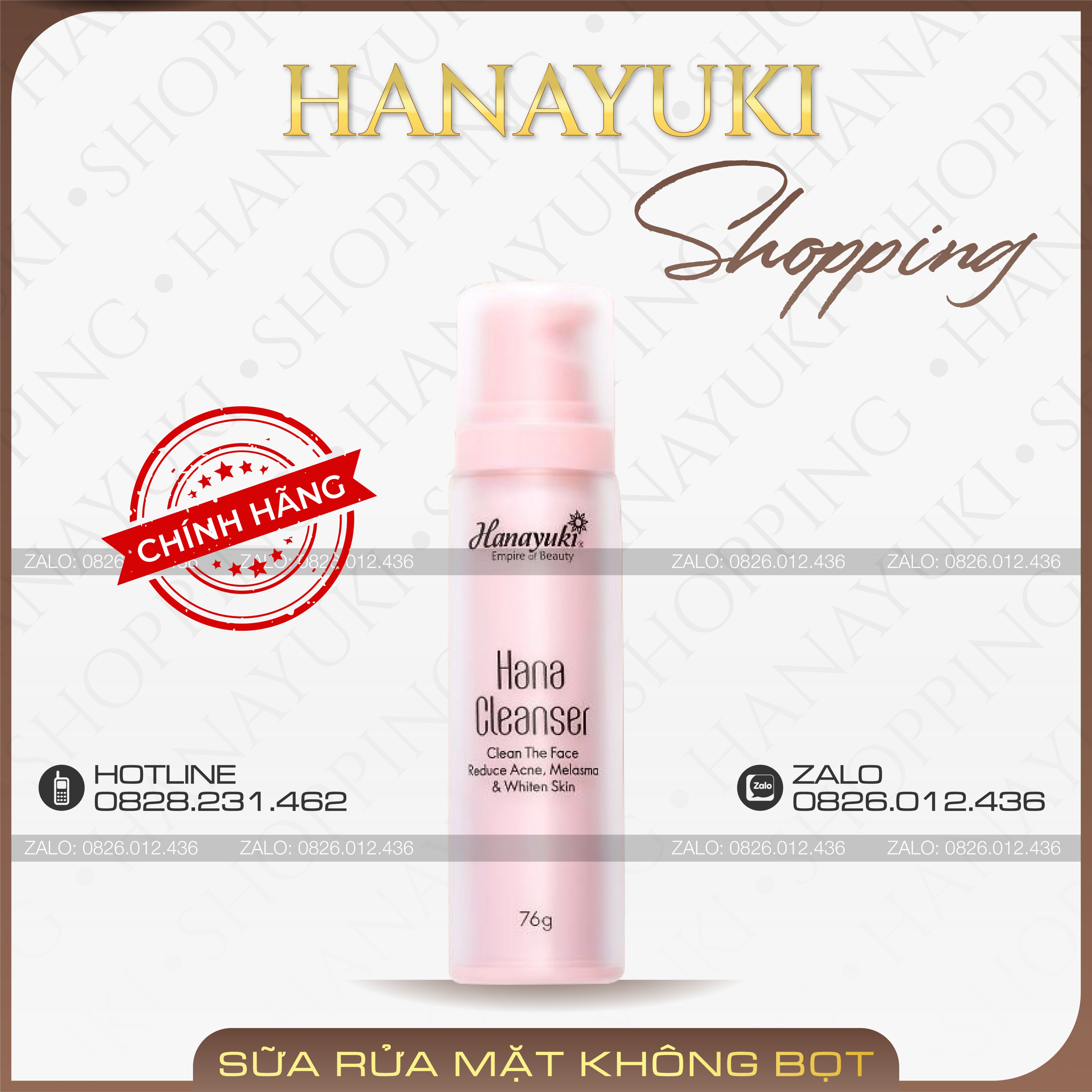[HCM]Sữa Rửa Mặt Hanayuki Mini 76g