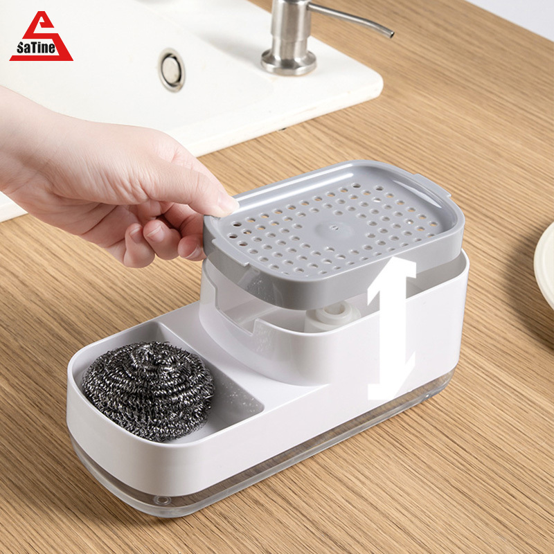 Kitchen dishwashing detergent dispenser bottle press soap bubbler automatic liquid feeder press soap box
