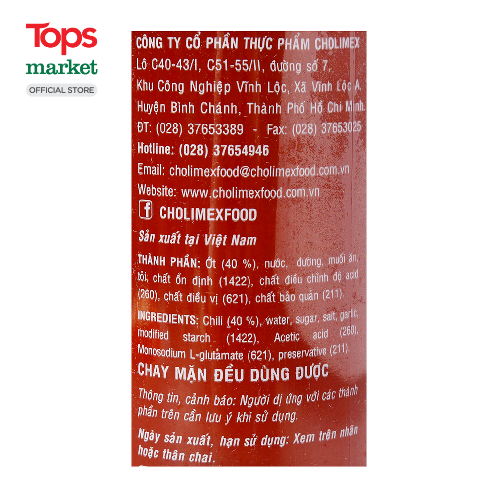 Tương Ớt Sriracha Cholimex 520G