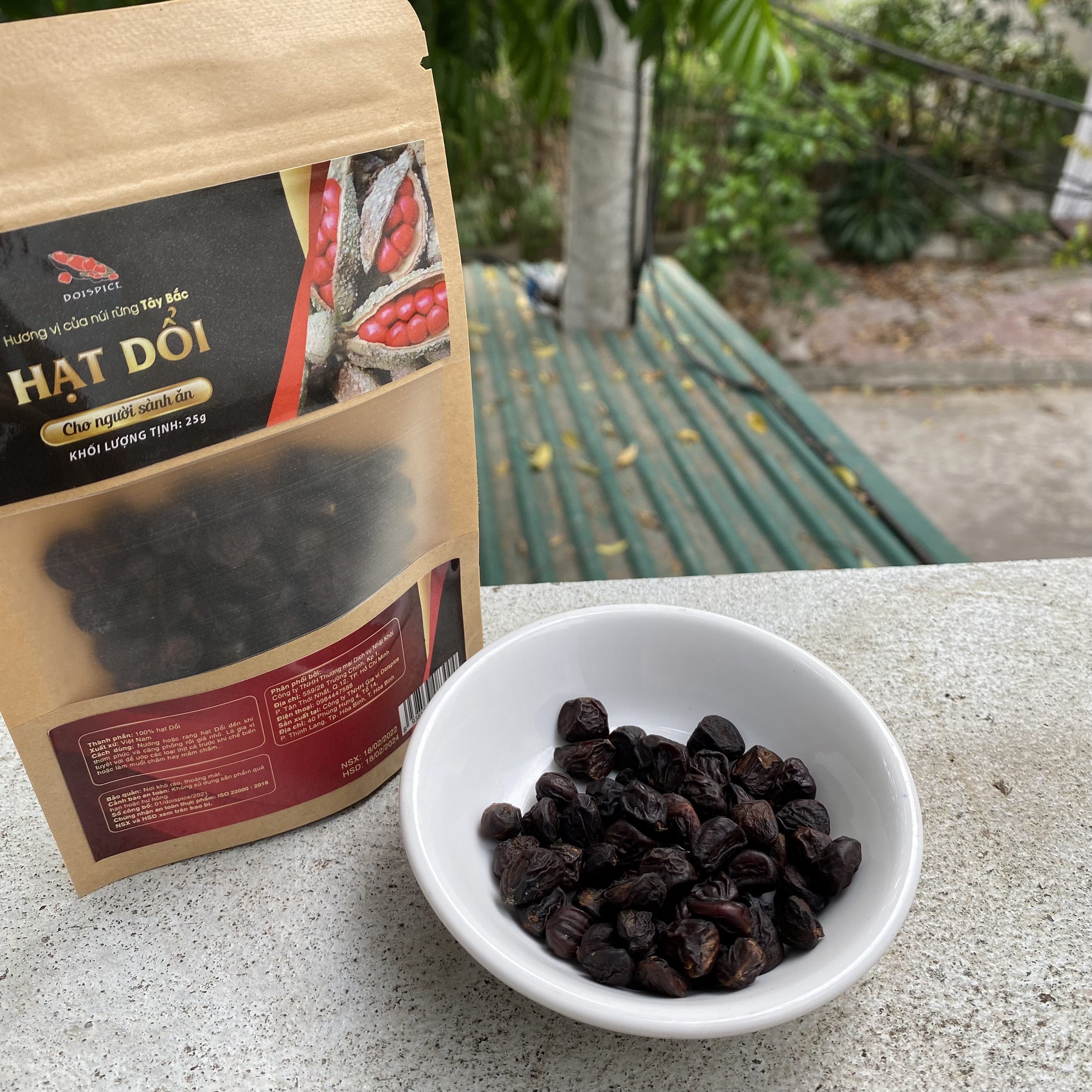 Hạt Dổi nguyên hạt Doispice 25g, chuẩn hạt Dổi rừng Tây Bắc