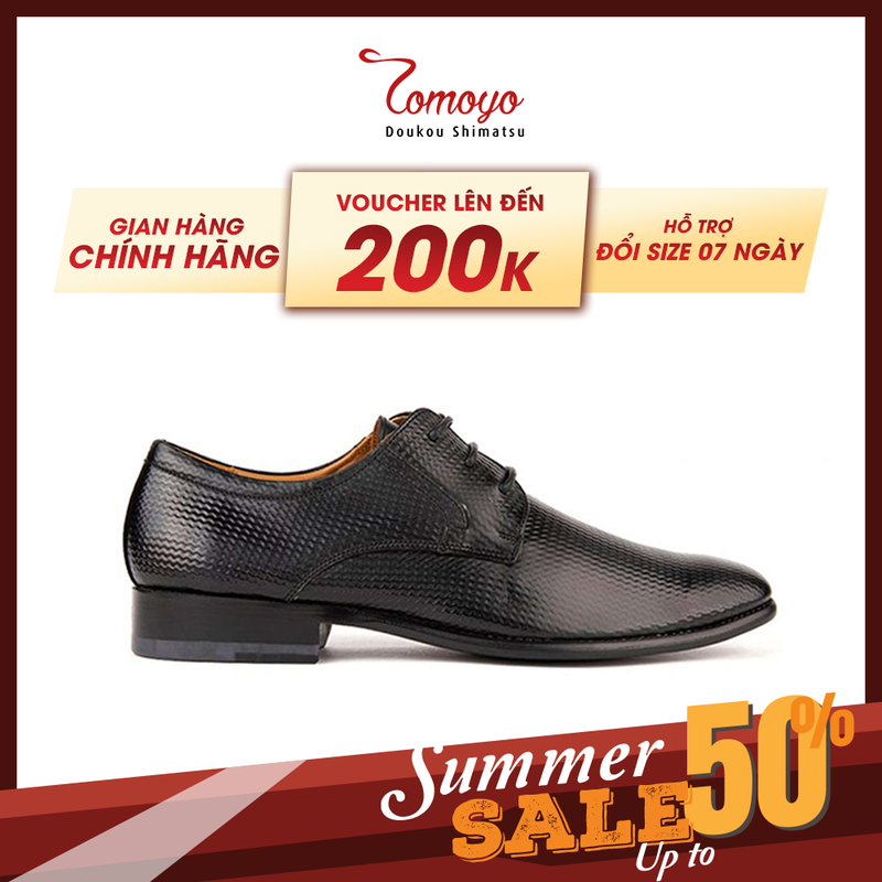 Giày tây nam công sở vân sóng tomoyo tmn10701