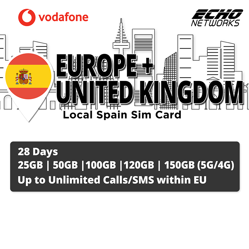 VODAFONE 120GB DATA - Spanish SIM CARD