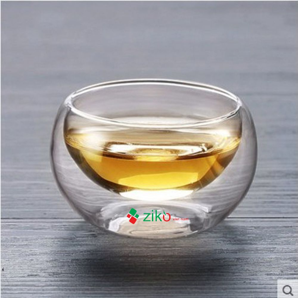 Bộ Ấm Trà Thuỷ Tinh Hoa Cúc 6 Chén Và Đế Nến