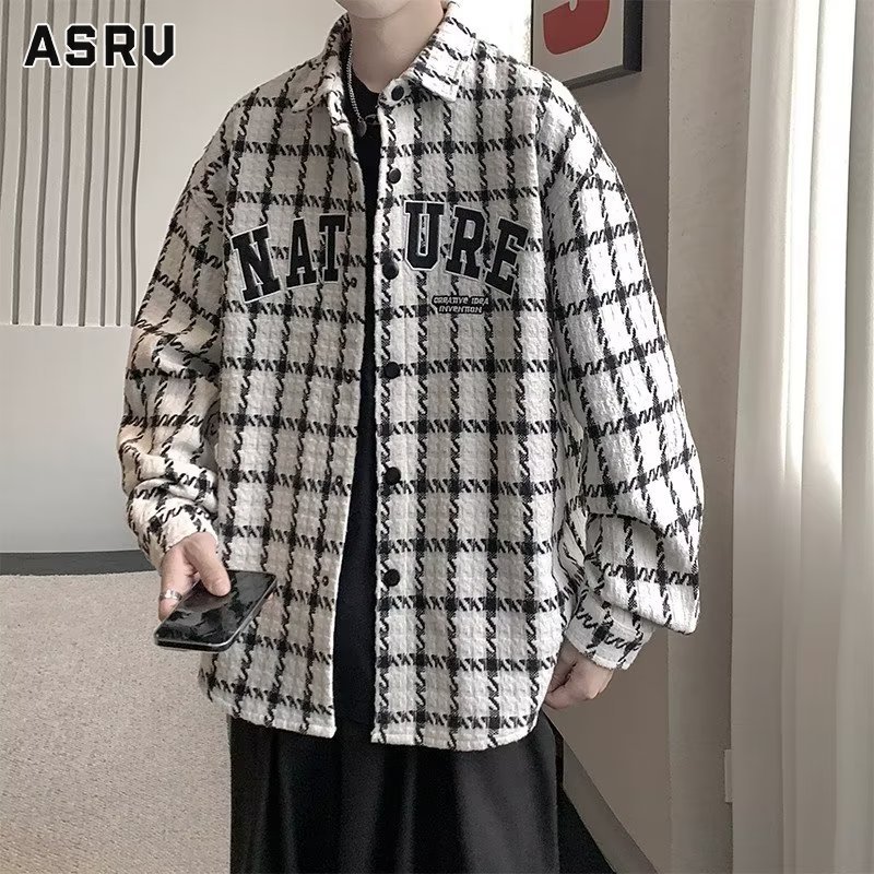 ASRV áo khoác mùa đông áo khoác nam mới ra áo khoác gió áo ấm mùa đông quần Áo khoác mùa đông nam Áo khoác ca-rô ve áo áo khoác quần áo đẹp trai