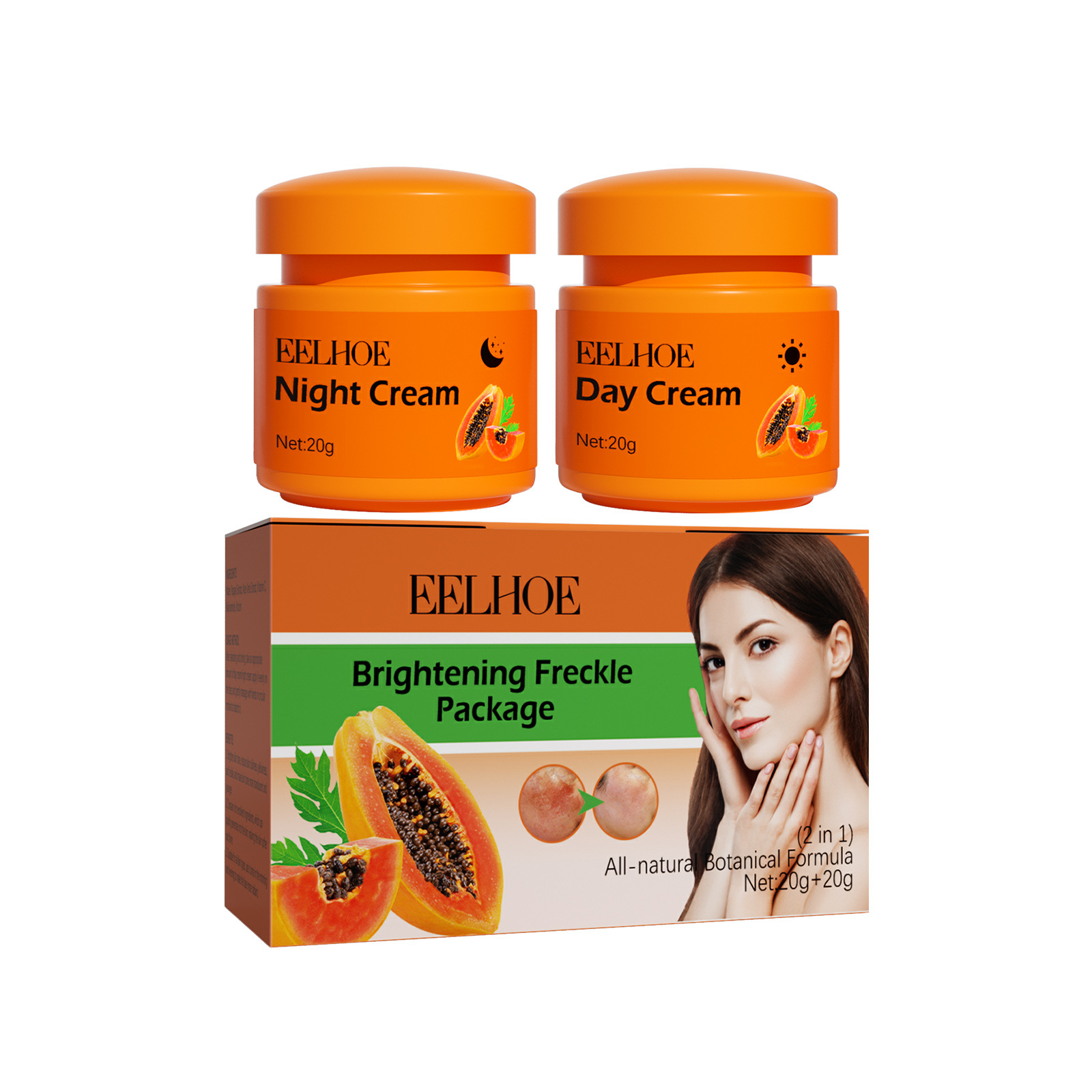 Freckle%20Whitening%20Face%20Cream%20Papaya%20Day%20Night%20Sun%20Spots%20Corrector%20Fade%20Pigment%20Brighten%20Skin%20Tone%20Blemish%20Bleaching%20Nourishing%20-%20Image%202