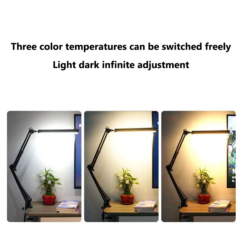 XINLANYASHE [Miễn Phí Vận Chuyển]Dài cánh tay gấp Nghiên Cứu Đèn bàn đọc sách LED ký túc xá lightinglong cánh tay gấp Nghiên Cứu Đèn bàn đọc sách LED ký túc xá chiếu sáng