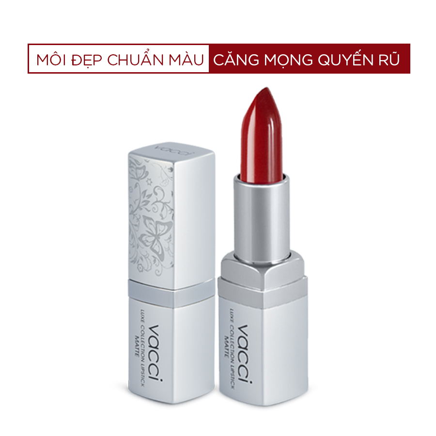 Son Lì Lâu Trôi Dưỡng Môi Cao Cấp Vacci Matte Lipstick