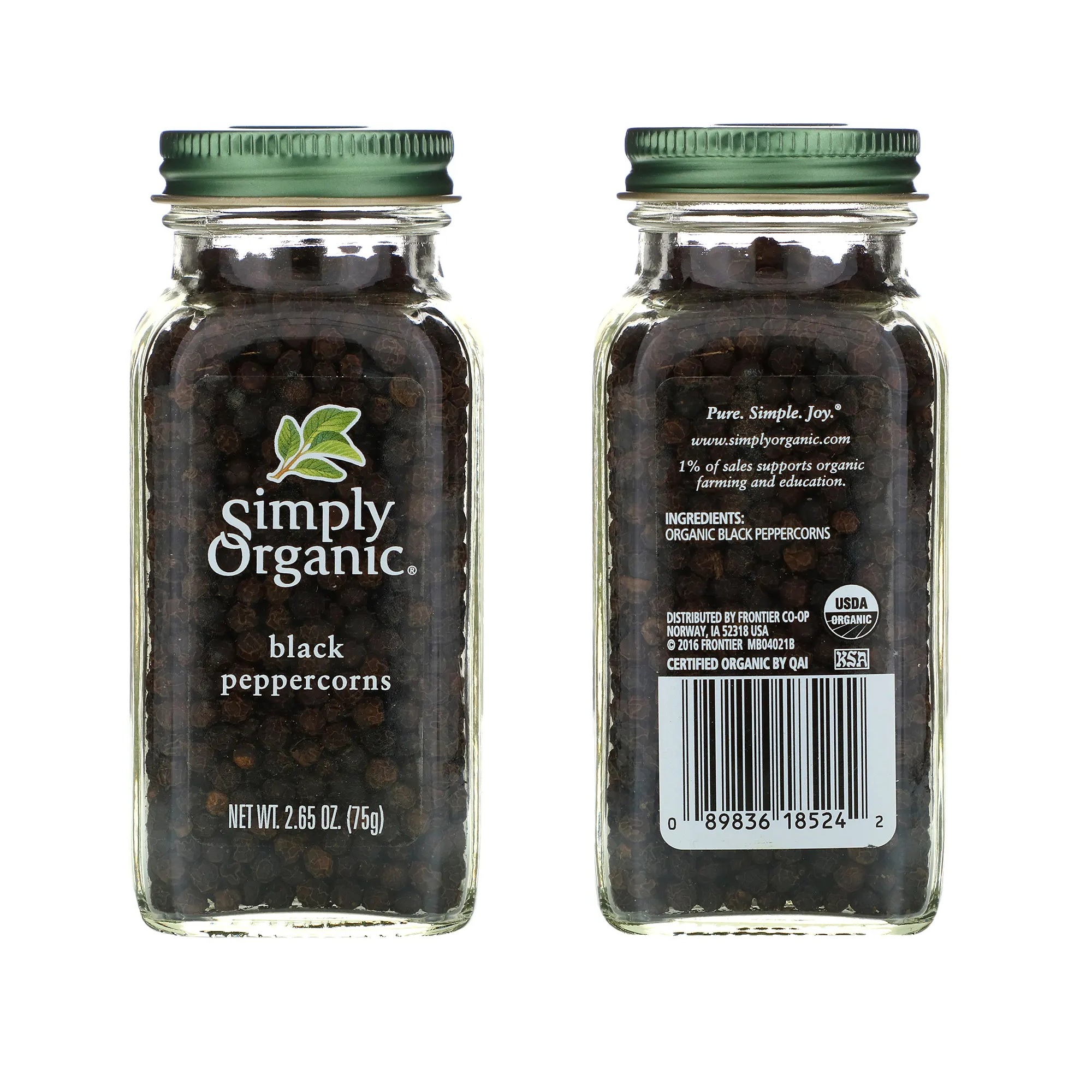 [PREORDER] BLACK PEPPERCORNS 75G BY SIMPLY ORGANIC PEPPER TASTY USE