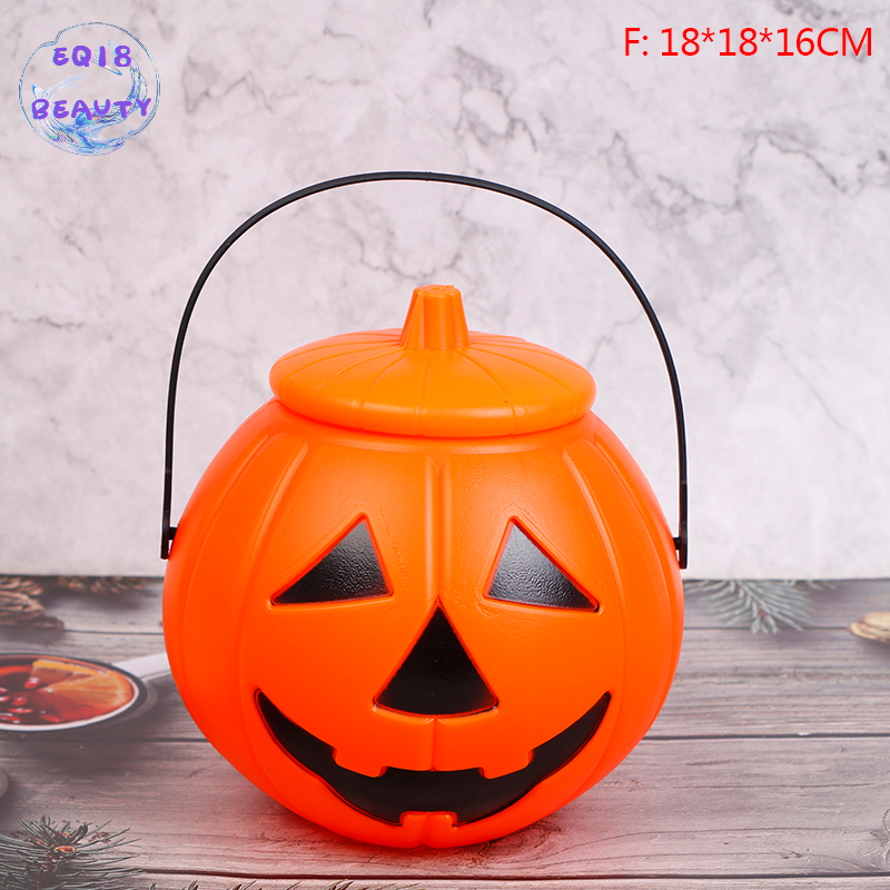 🔥eq18 halloween đảng đạo cụ nhựa bí ngô xô trang trí halloween trang trí