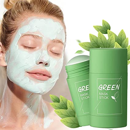 Natural Green Tea Mask Stick Deep Cleansing Oil Control Anti Acne Moisturizing Refreshing Lazy Solid Mask Green Tea Mask Stick. 