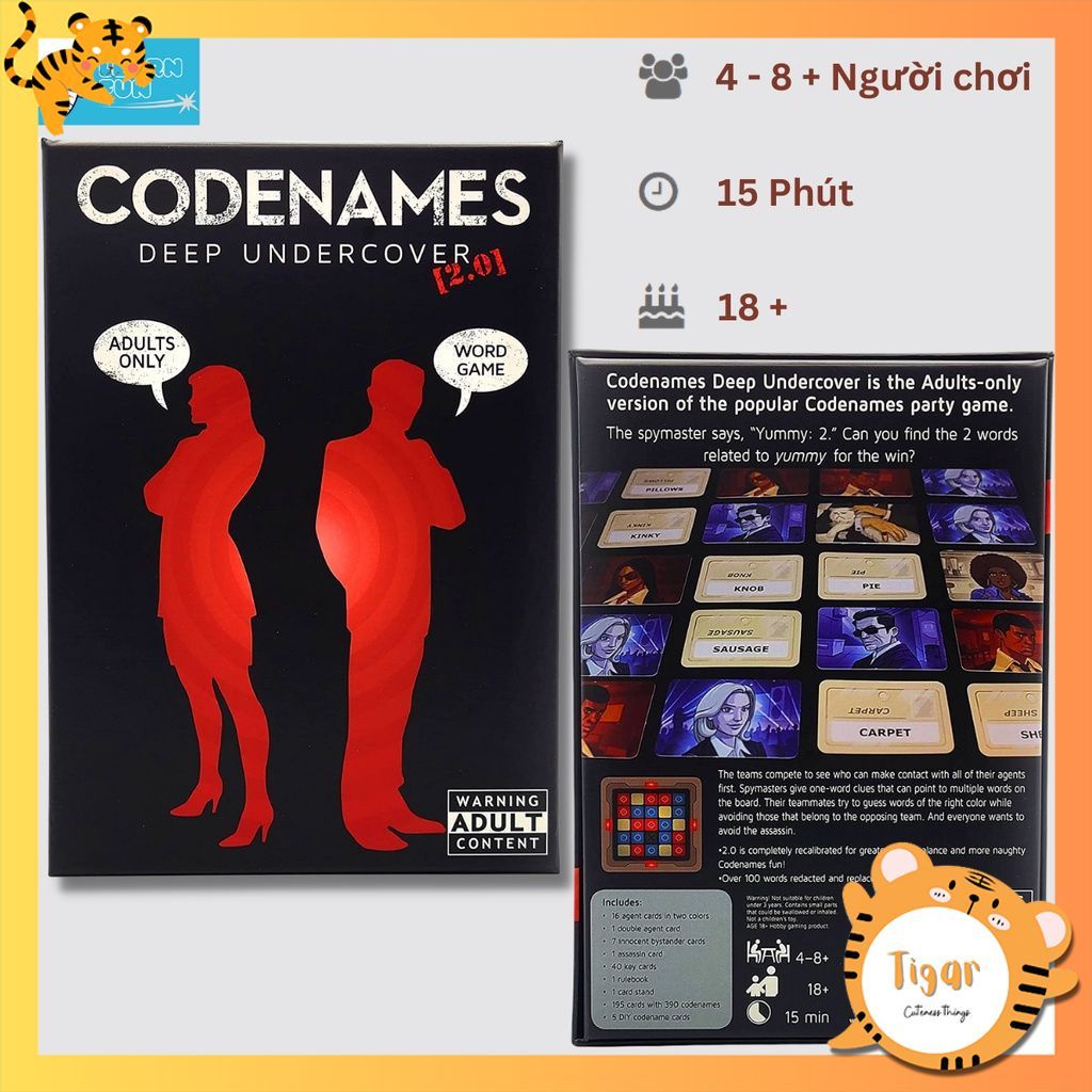 Boardgame Codenames - Codenames Picture Words Duet Deep Under Cover