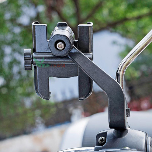 Price clip phone 360 degree rotation alloy C2 high-grade, mount mirror left-foot clip multi-purpose-phone clamp for motorcycle-other country by Dien Thoai-Kep Dien voice-support crazy-Sale do Dien Thoai-Kep dien Thoai