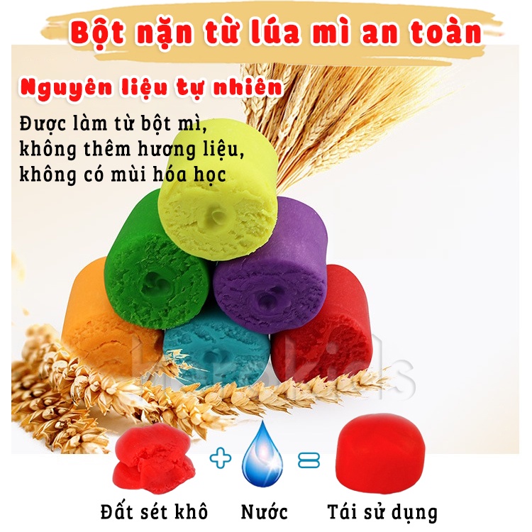 Đồ chơi đất nặn máy làm kem, máy làm mì từ bột lúa mì cho bé