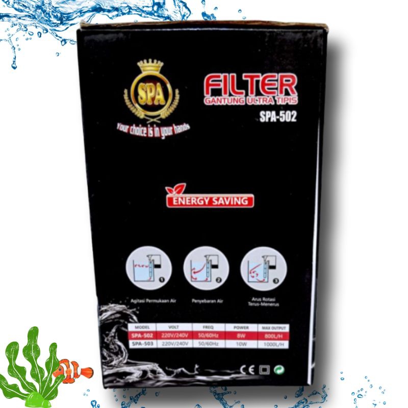 Pompa aquarium aquascape filter gantung SPA 502