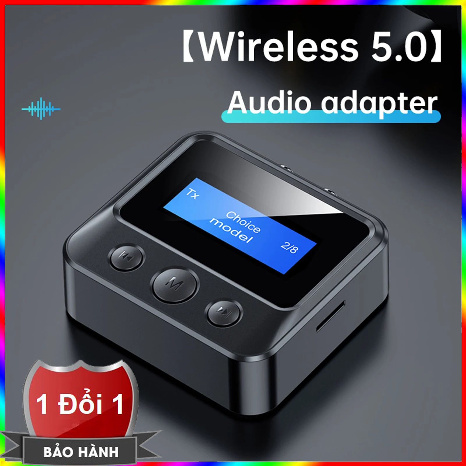Thiết bị thu phát nhạc không dây bluetooth 5.0 màn hình lcd c39s - bộ thu phát bluetooth 5.0 c39s