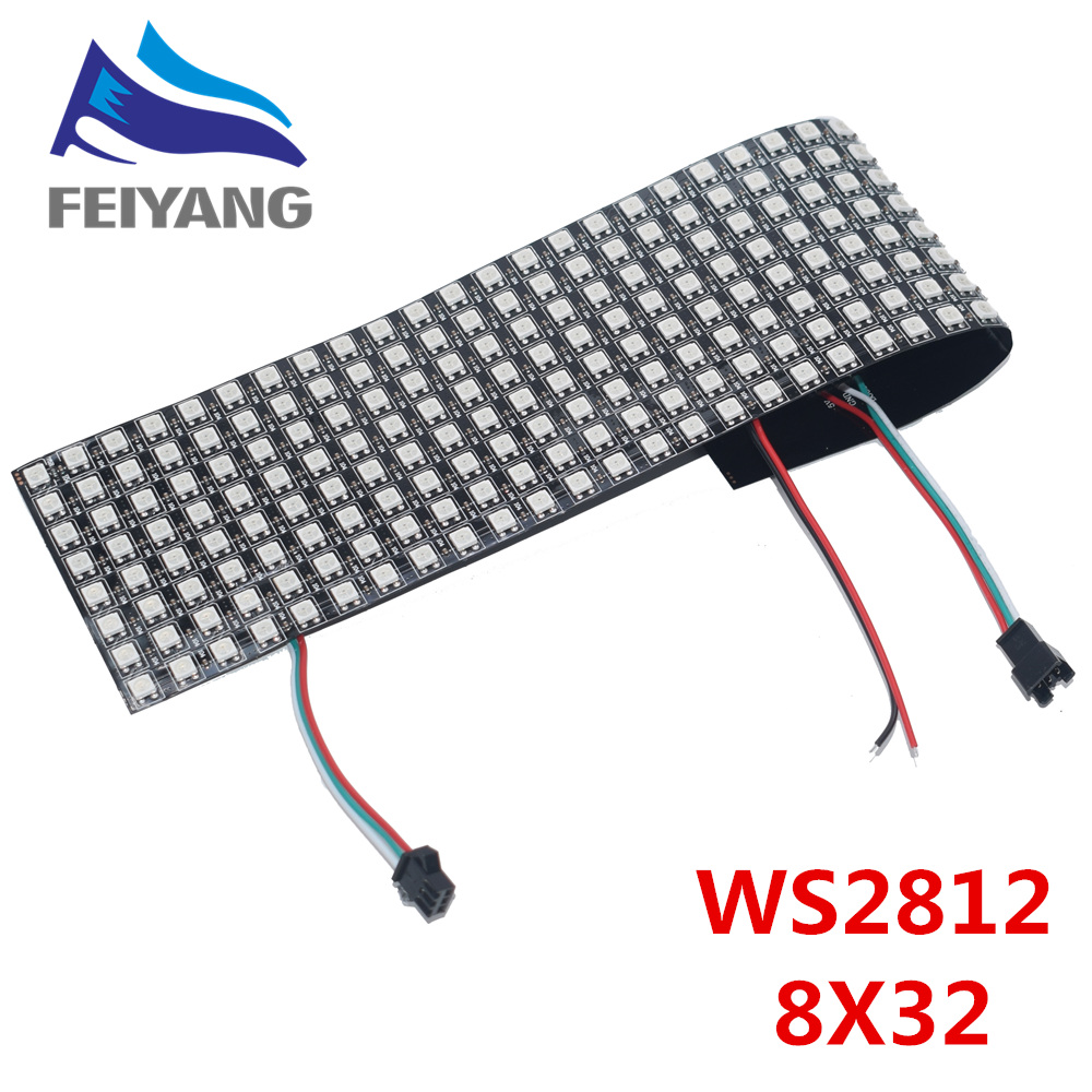 DC5V%208*8%2016*16%208*32%20Pixels%20WS2812%20Digital%20Flexible%20LED%20Programmed%20Panel%20Screen%20Individually%20Addressable%20Full%20Color%20Display%20Board%20-%20Image%203