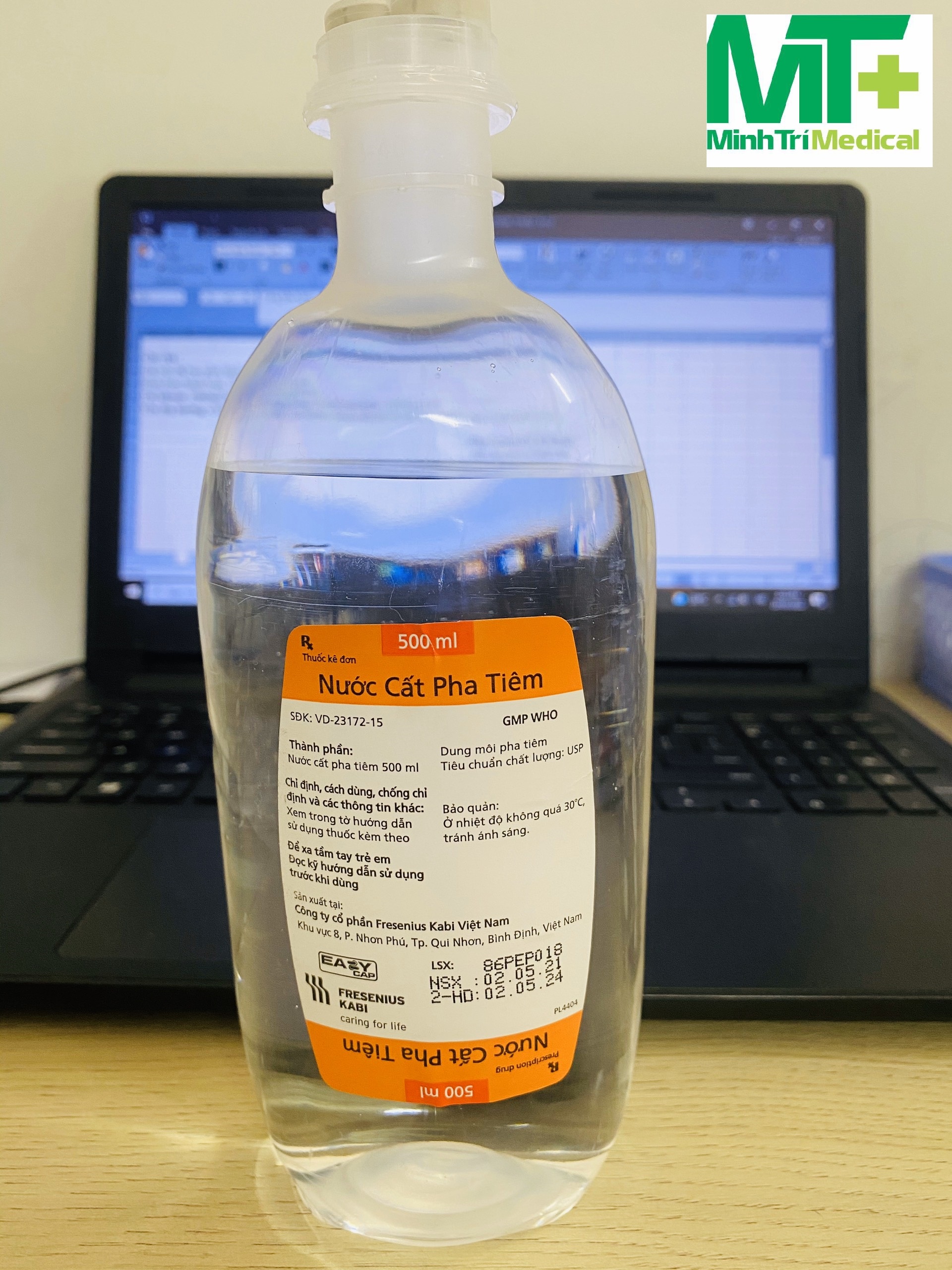 Nước cất pha tiêm 500ml