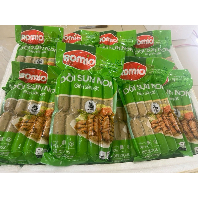 Dồi sụn Romio bịch 500g 10 cây (giao tphcm)