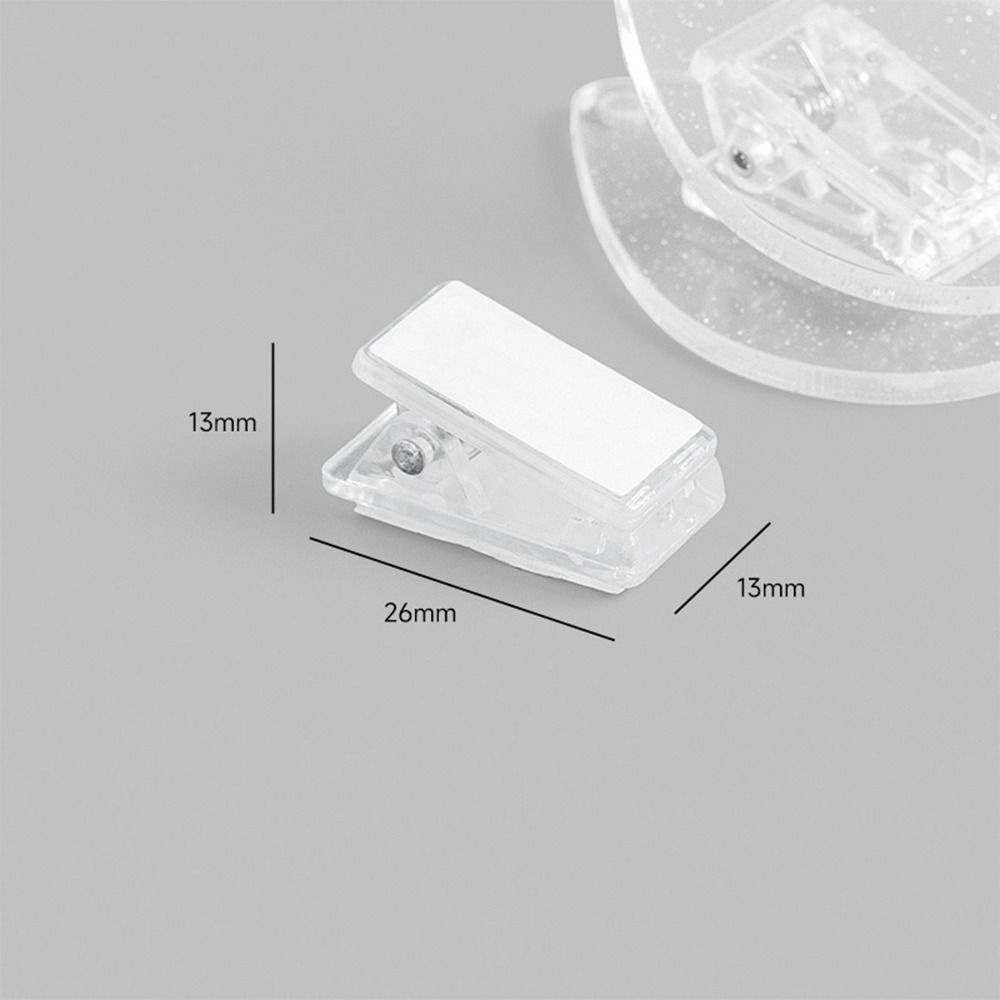 MMLUCK DIY Creative Office Accessories Paper Folder Binder Transparent Scrapbooking Binding Clips File Holder Clips Memo Clips Paper Fixed Clips