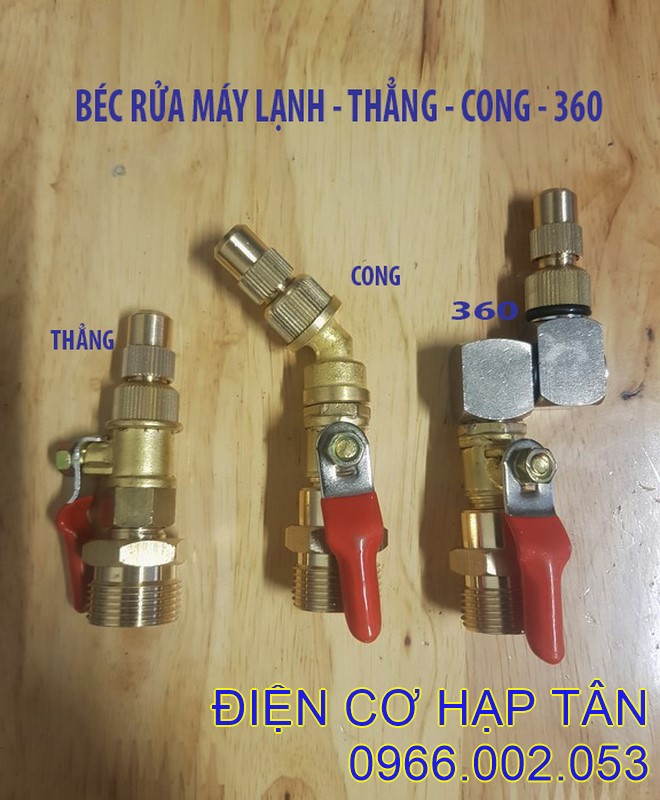 BÉC RỬA MÁY LẠNH - CONG - THẲNG - 360
