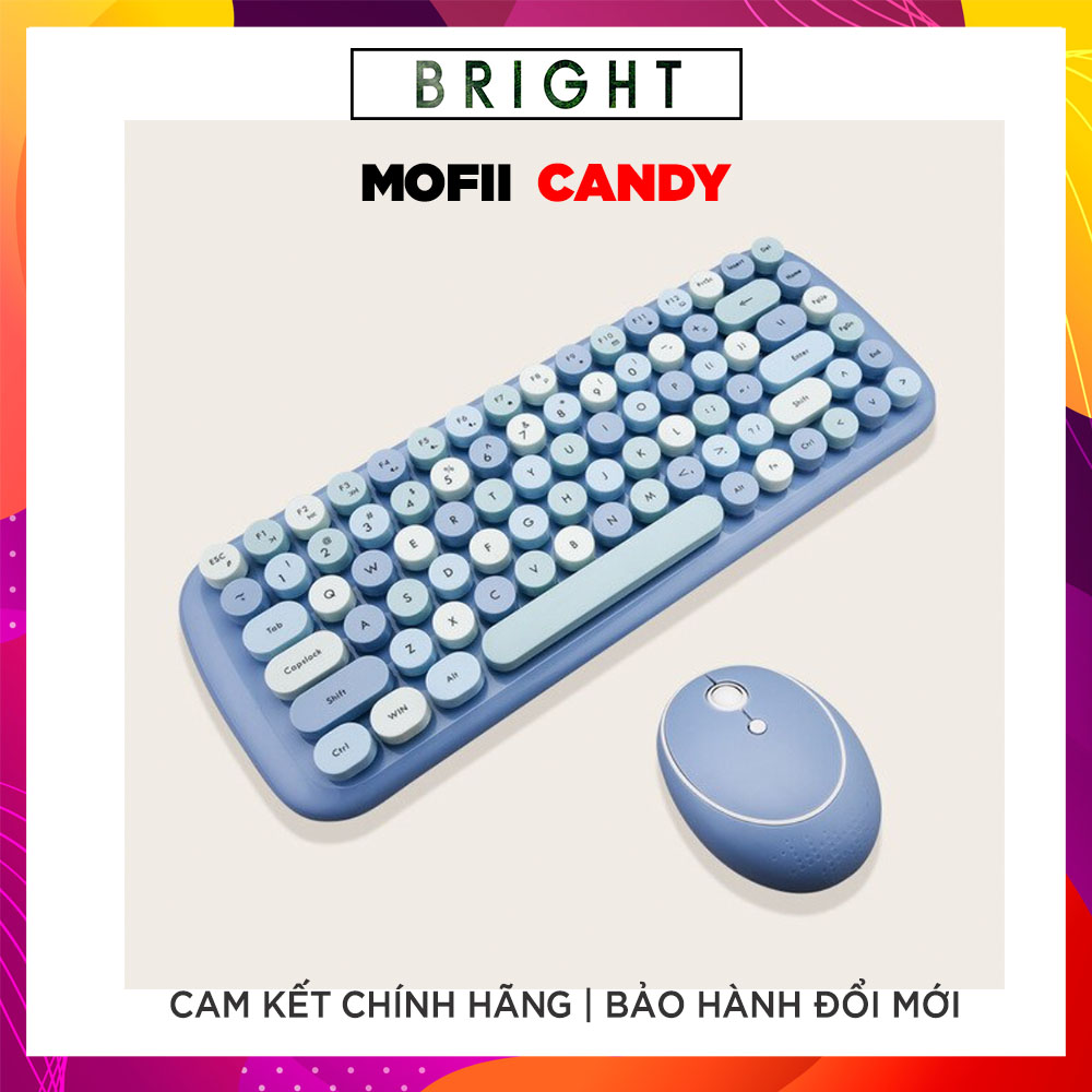 [HCM]Bộ Chuột + Bàn Phím Không Dây MOFii Candy