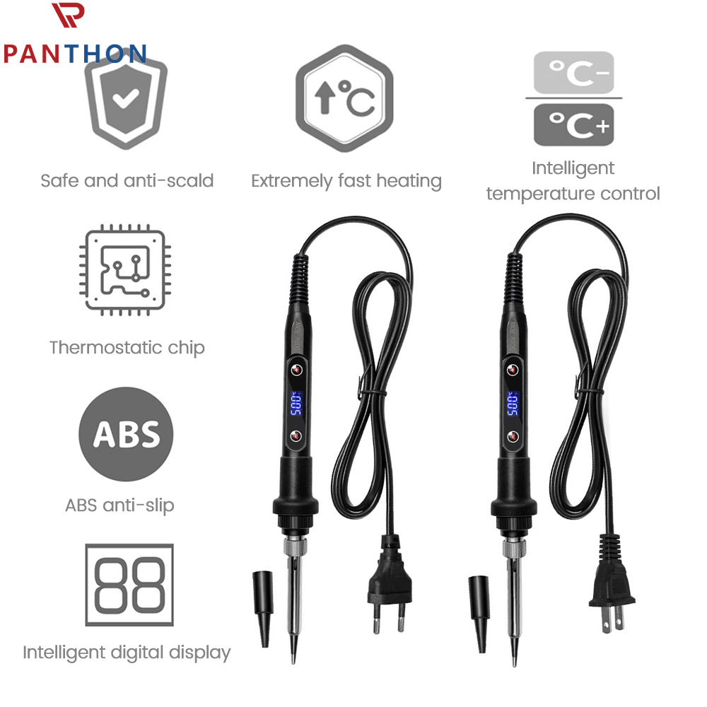【】💕Hàng sẵn có🎉】 Panthon Màn hình LED kỹ thuật số Mỏ hàn 80W có thể điều chỉnh nhiệt độ tĩnh nhiệt sắt thích hợp cho kim loại, đồ trang sức, sửa chữa điện, tự làm