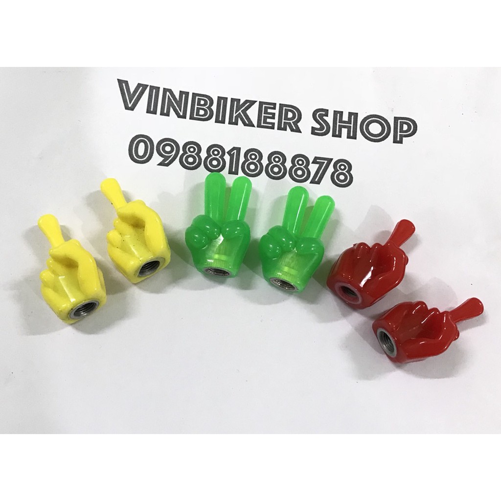 Ốc van vòi gắn chân van xe máy hình ngón tay chống xì hơi!